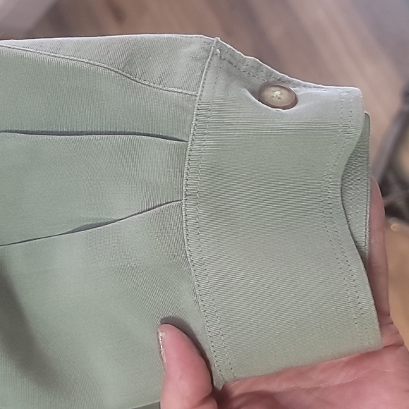 Tommy Bahama 100% silk olive green long sleeve shirt size XL 2 pockets vacation - Picture 5 of 14